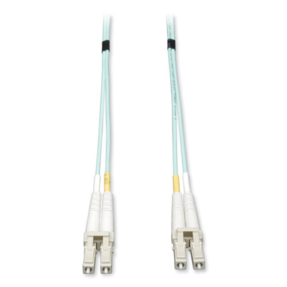 Duplex Multimode 50/125 OM3 LSZH Fiber Patch Cable (LC/LC), 10 GB, 3 ft, Aqua