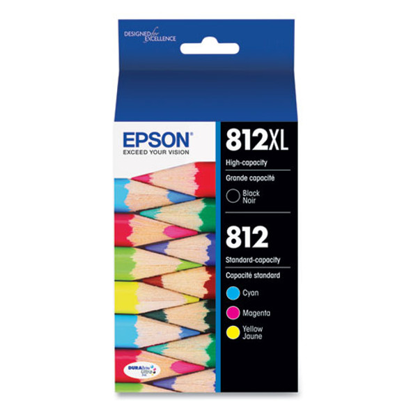 T812XLXCS (T812XL) DURABrite Ultra High-Yield Ink, Black/Cyan/Magenta/Yellow