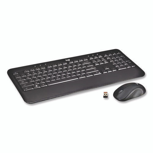 Advanced Wireless Mouse and Keyboard Combo, 2.4 GHz Frequency, 33 ft Wireless Range, Black