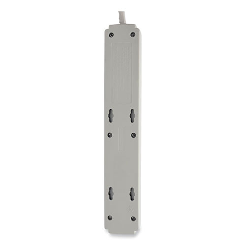 Protect It! Surge Protector, 6 AC Outlets, 4 ft Cord, 790 J, Light Gray