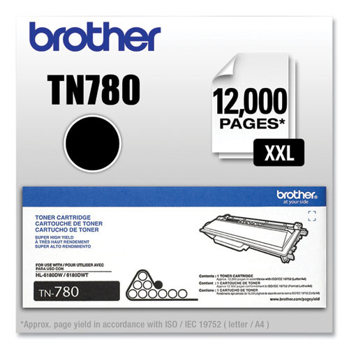 TN780 Super High-Yield Toner, 12,000 Page-Yield, Black
