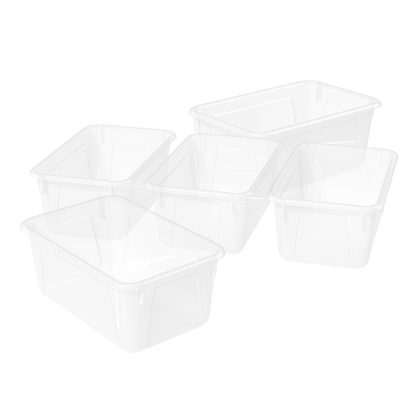 Small Cubby Bin, Translucent, 5-Pack Small Cubby Bin, Translucent, 5-Pack