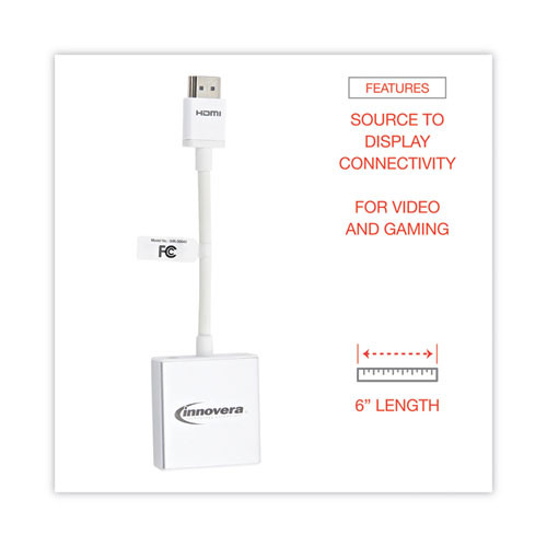 HDMI to SVGA Adapter, 6", White