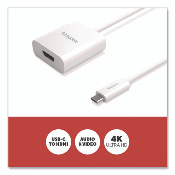 USB-C to HDMI Audio/Video Adapter, 6", White
