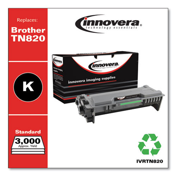 Remanufactured Black Toner, Replacement for TN820, 3,000 Page-Yield