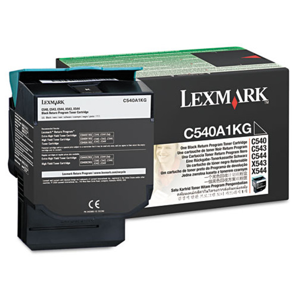 C540A1KG Return Program Toner, 1,000 Page-Yield, Black