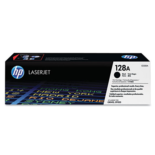 HP 128A, (CE320A) Black Original LaserJet Toner Cartridge