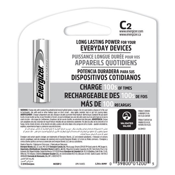 NiMH Rechargeable C Batteries, 1.2 V, 2/Pack