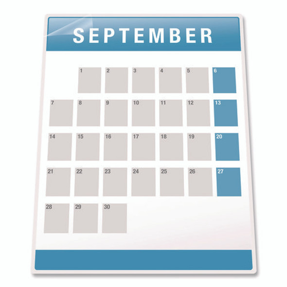 Self-Adhesive Laminating Sheets, 3 mil, 9.25 x 12, Glossy Clear, 10/Pack