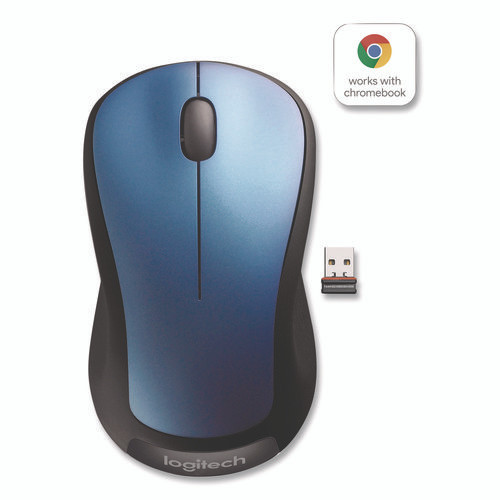M310 Wireless Mouse, 2.4 GHz Frequency/30 ft Wireless Range, Left/Right Hand Use, Peacock Blue
