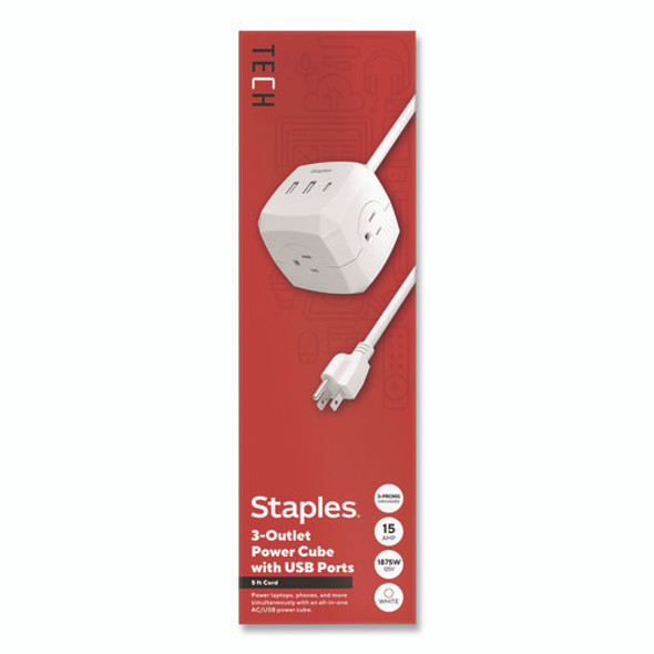 5 ft Extension Cord, 5 ft, 15 A, White 5 ft Extension Cord, 5 ft, 15 A, White