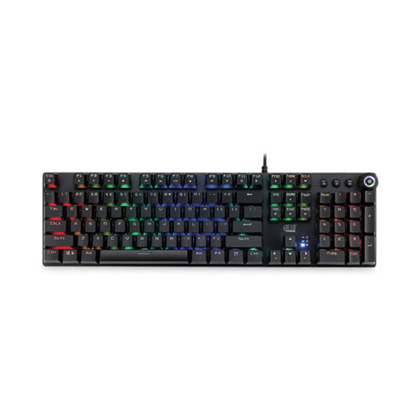 RGB Programmable Mechanical Gaming Keyboard with Detachable Magnetic Palmrest, 108 Keys, Black