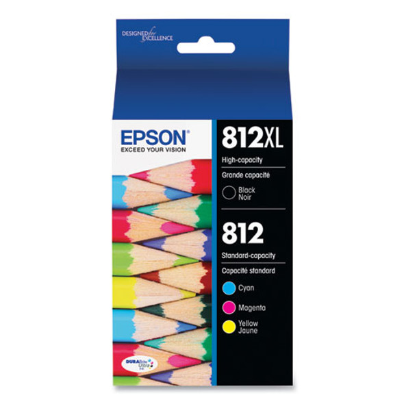 T812XL-BCS (T812XL/T812) DURABrite Ultra High-Yield/Standard Ink, Black/Cyan/Magenta/Yellow