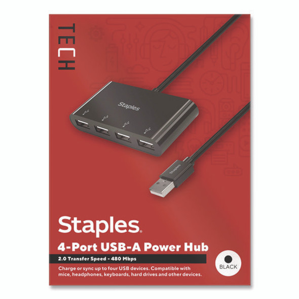 USB 2.0 Hubs, 4-Port, Black