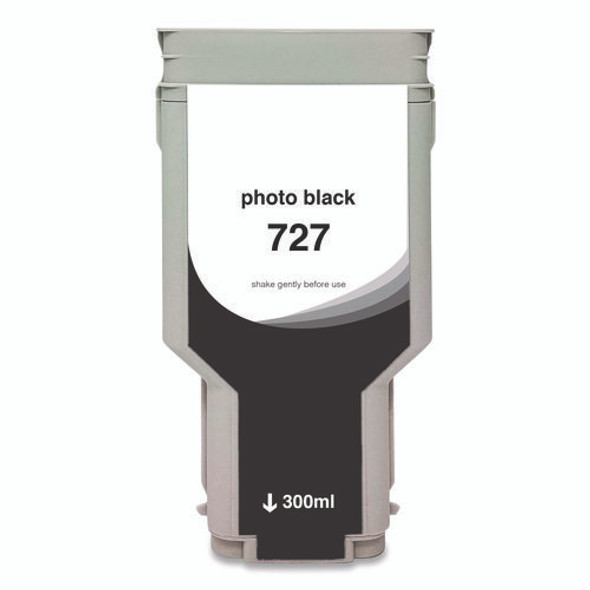 Compatible Photo Black High-Yield Ink, Replacement for 727XL (F9J79A), 300 mL