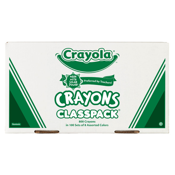 Crayon Classpack®, Regular Size, 8 Colors, Pack of 800 Crayon Classpack®, Regular Size, 8 Colors, Pack of 800