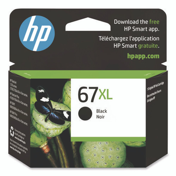 HP 67XL, (3YM57AN) High-Yield Black Original Ink Cartridge