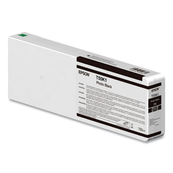 T55K100 (T55K) UltraChrome HD Ink, 700 mL, Photo Black