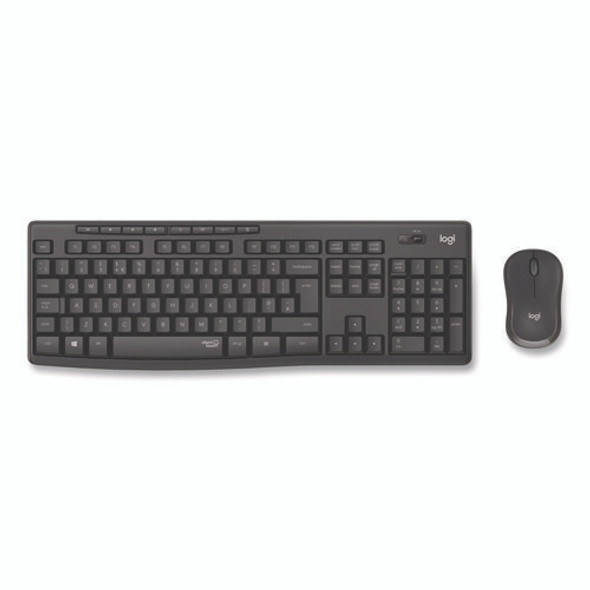 MK295 Silent Wireless Combo, 2.4 GHz Frequency/33 ft Wireless Range, Graphite