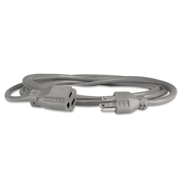 Indoor Heavy-Duty Extension Cord, 9 ft, 13 A, Gray