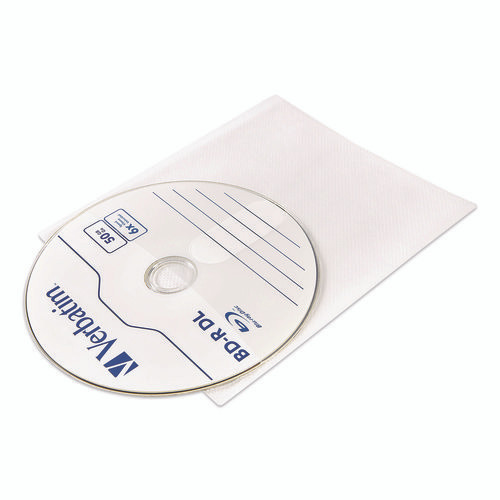 CD/DVD Sleeves, White, 50/Pack