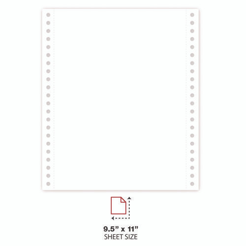 Printout Paper, 3-Part, 15 lb Bond Weight, 9.5 x 11, White/Canary/Pink, 1,200/Carton