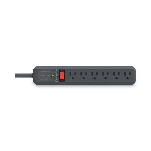 Guardian Surge Protector, 6 AC Outlets, 15 ft Cord, 540 J, Gray