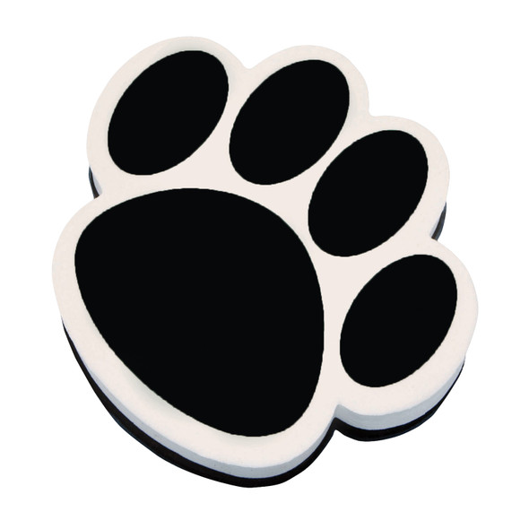 Magnetic Whiteboard Eraser, Black Paw, Pack of 6 Magnetic Whiteboard Eraser, Black Paw, Pack of 6