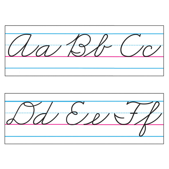 Basic Alphabet Zaner-Bloser Cursive Bulletin Board Set Basic Alphabet Zaner-Bloser Cursive Bulletin Board Set
