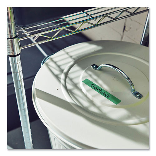 TZe Laminated Removable Label Tapes, 0.94" x 26.2 ft, Black on Green