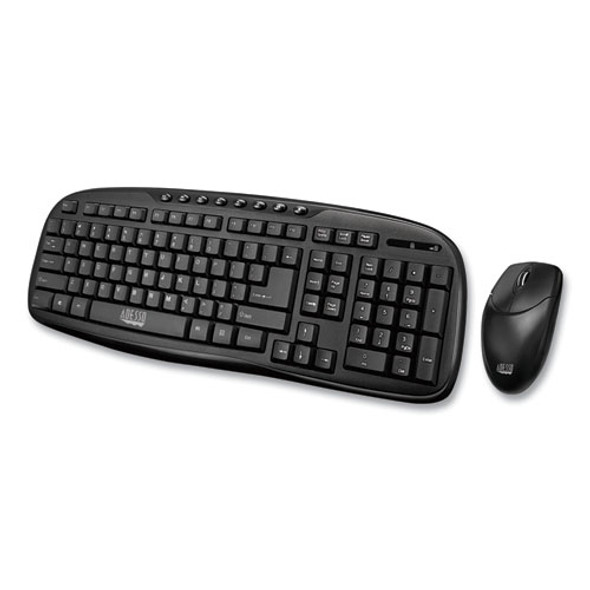 WKB1330CB Wireless Desktop Keyboard and Mouse Combo, 2.4 GHz Frequency/30 ft Wireless Range, Black
