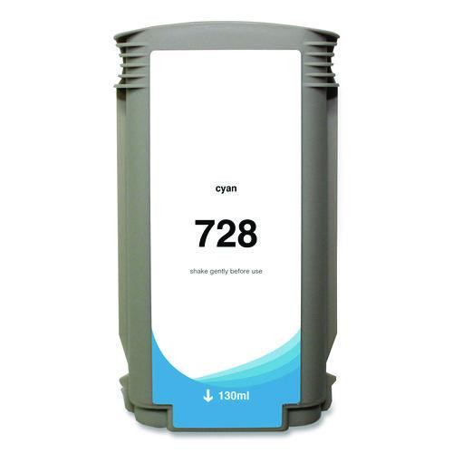 Compatible Cyan Ink, Replacement for 728 (F9J67A), 130 mL