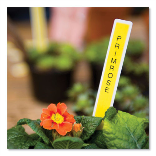 TZe Laminated Removable Label Tapes, 0.35" x 26.2 ft, Black on Yellow