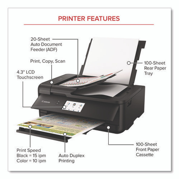 PIXMA TS9520a Wireless All-in-One Inkjet Printer, Copy/Print/Scan