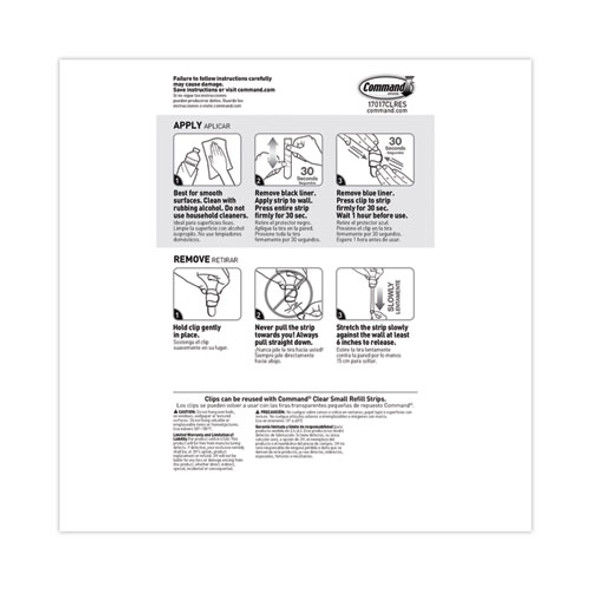 Cord Clip, Round, with Adhesive, 0.75"w, Clear, 4/Pack