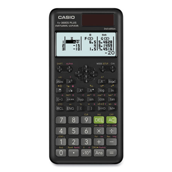 FX-300ES Plus 2nd Edition Scientific Calculator, 16-Digit LCD, Black