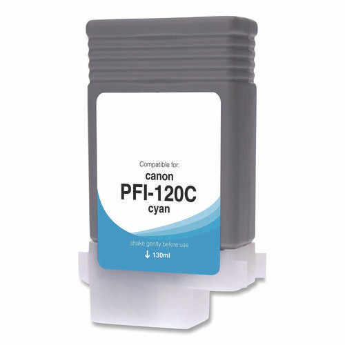 Compatible Cyan Ink, Replacement for PFI-120 (2886C001), 130 mL