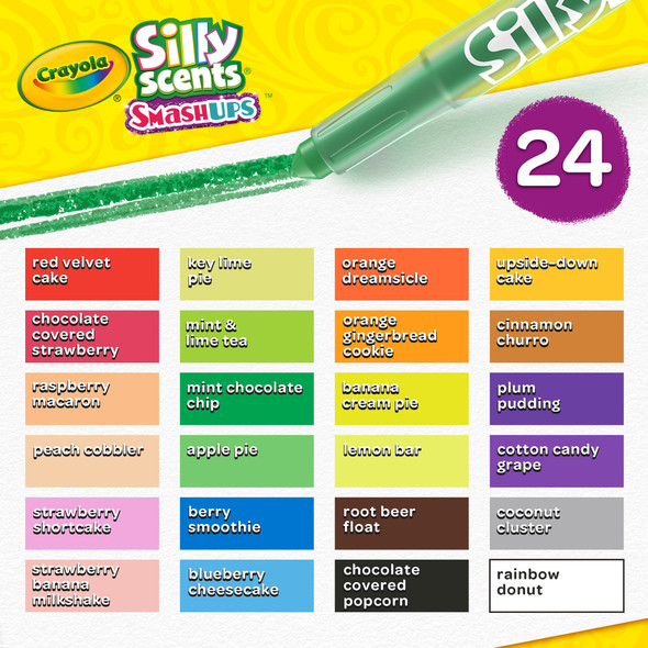 Silly Scents™ Smash Ups Mini Twistables Scented Crayons, 24 Per Pack, 4 Packs Silly Scents™ Smash Ups Mini Twistables Scented Crayons, 24 Per Pack, 4 Packs