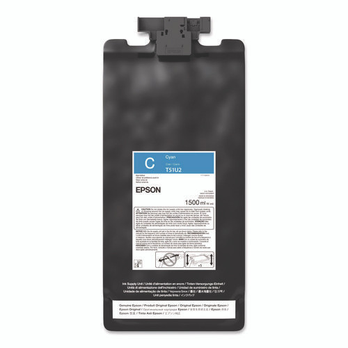 T51U220 (T51U) UltraChrome GS3 Eco-Solvent Ink, 1.5 L, Cyan
