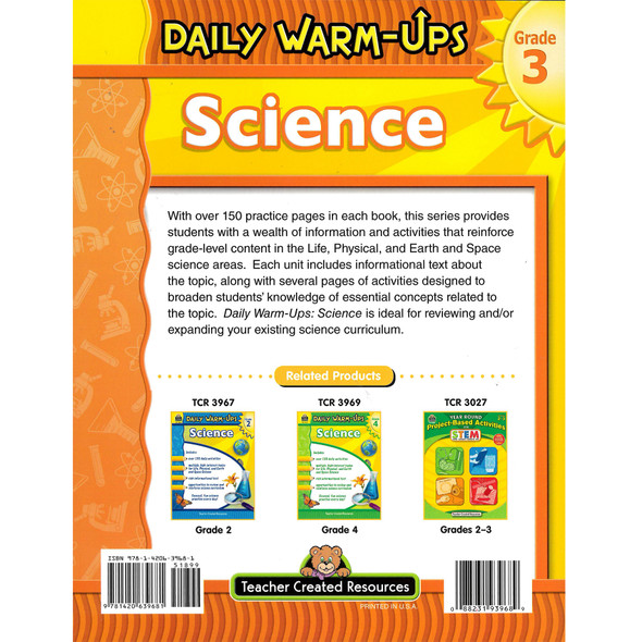 Daily Warm-Ups Science Book, Grade 3