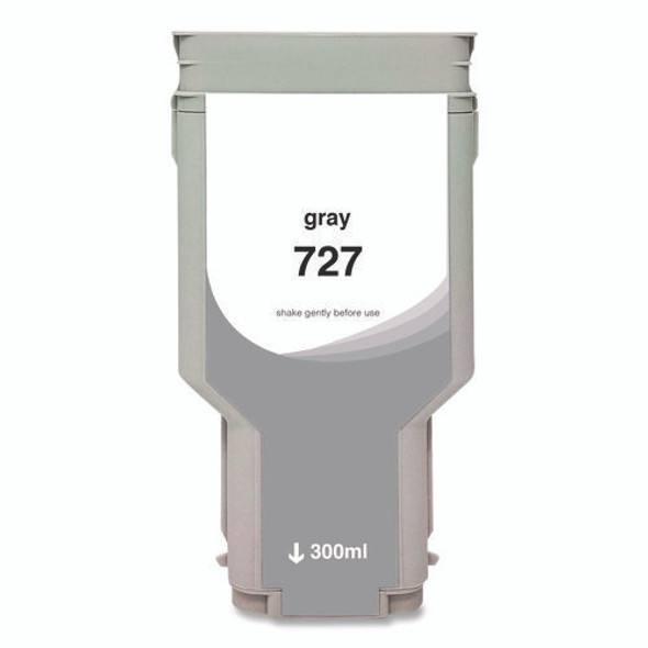 Compatible Gray High-Yield Ink, Replacement for 727XL (F9J80A), 300 mL