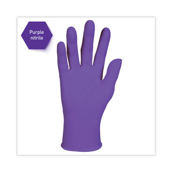 PURPLE NITRILE Exam Gloves, 242 mm Length, X-Large, Purple, 90/Box