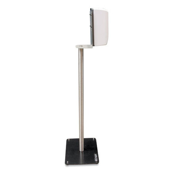 Hand Sanitizer Stand with Hands Free Dispenser, 1,000 mL, 12 x 16 x 51, Silver/White/Black