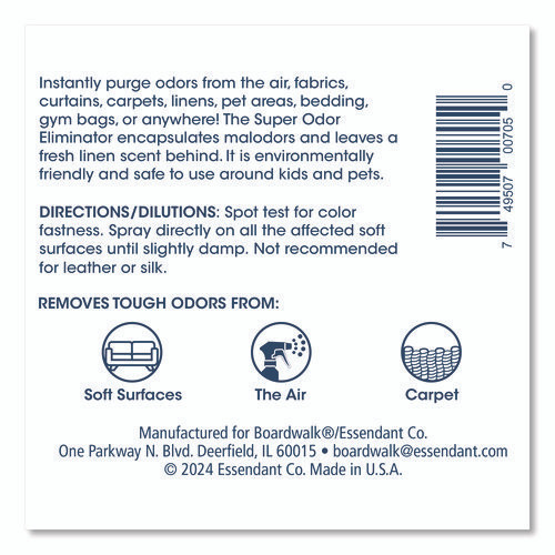 Fabric and Carpet Deodorizer, Fresh Scent, 32 oz Bottle, 6/Carton