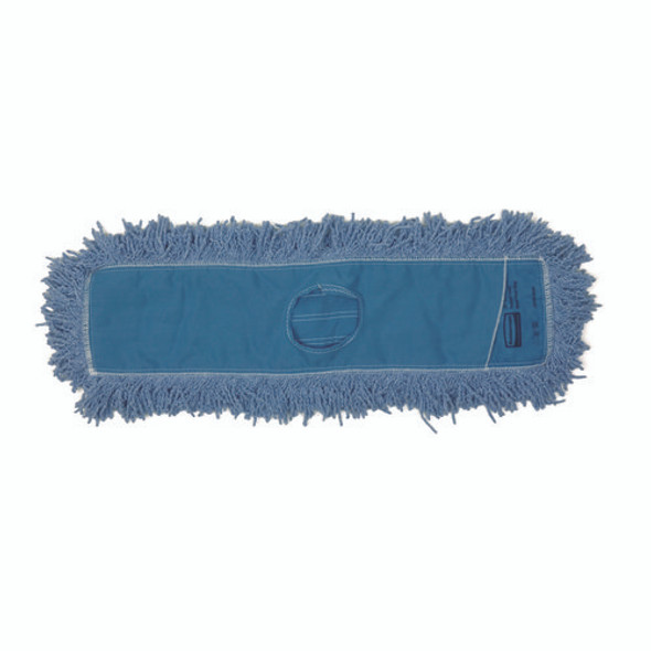 Twisted Loop Blend Dust Mop, Polyester Yarn, 48", Blue, 12/Carton