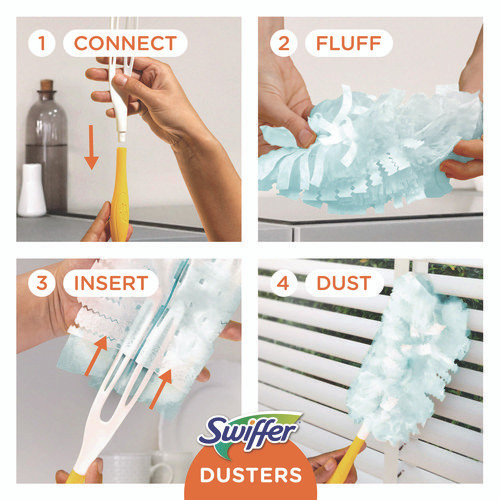 Dusters Refill, Dust Lock Fiber, Blue, Gain Original Scent, 18/Pack