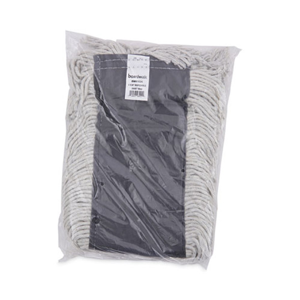 Disposable Cut End Dust Mop Head, Cotton/Synthetic, 24w x 5d, White Disposable Cut End Dust Mop Head, Cotton/Synthetic, 24w x 5d, White