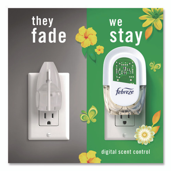 PLUG Air Freshener Warmer Starter Kit, Clear/White, with (2) Gain Original Refills