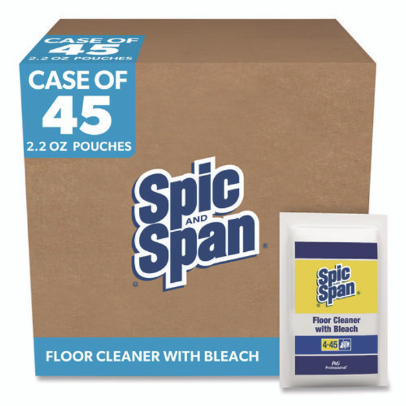 Bleach Floor Cleaner Packets, 2.2oz Packets, 45/Carton