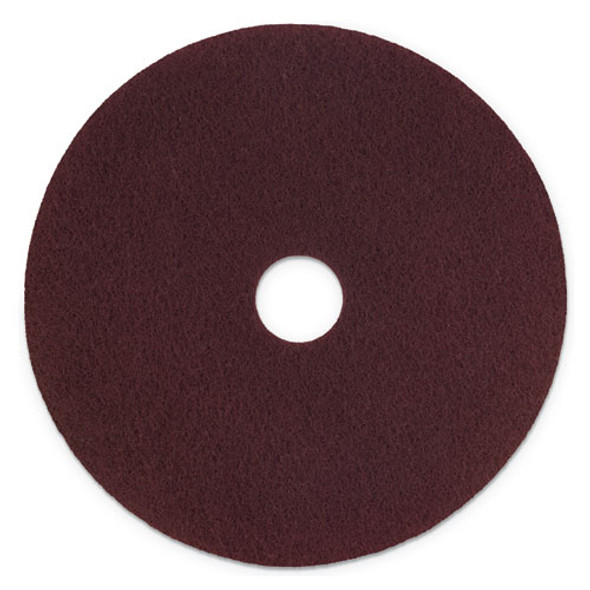 Surface Preparation Pad Plus, 20" Diameter, Maroon, 5/Carton